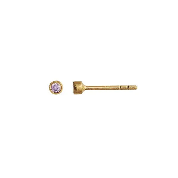 Purple Big Dot Ørestik - Forgyldt fra Stine A Jewelry