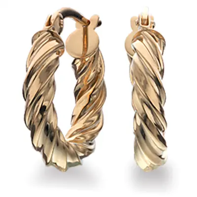 Twisted creol - 8 kt. Guld fra Scrouples Jewellery