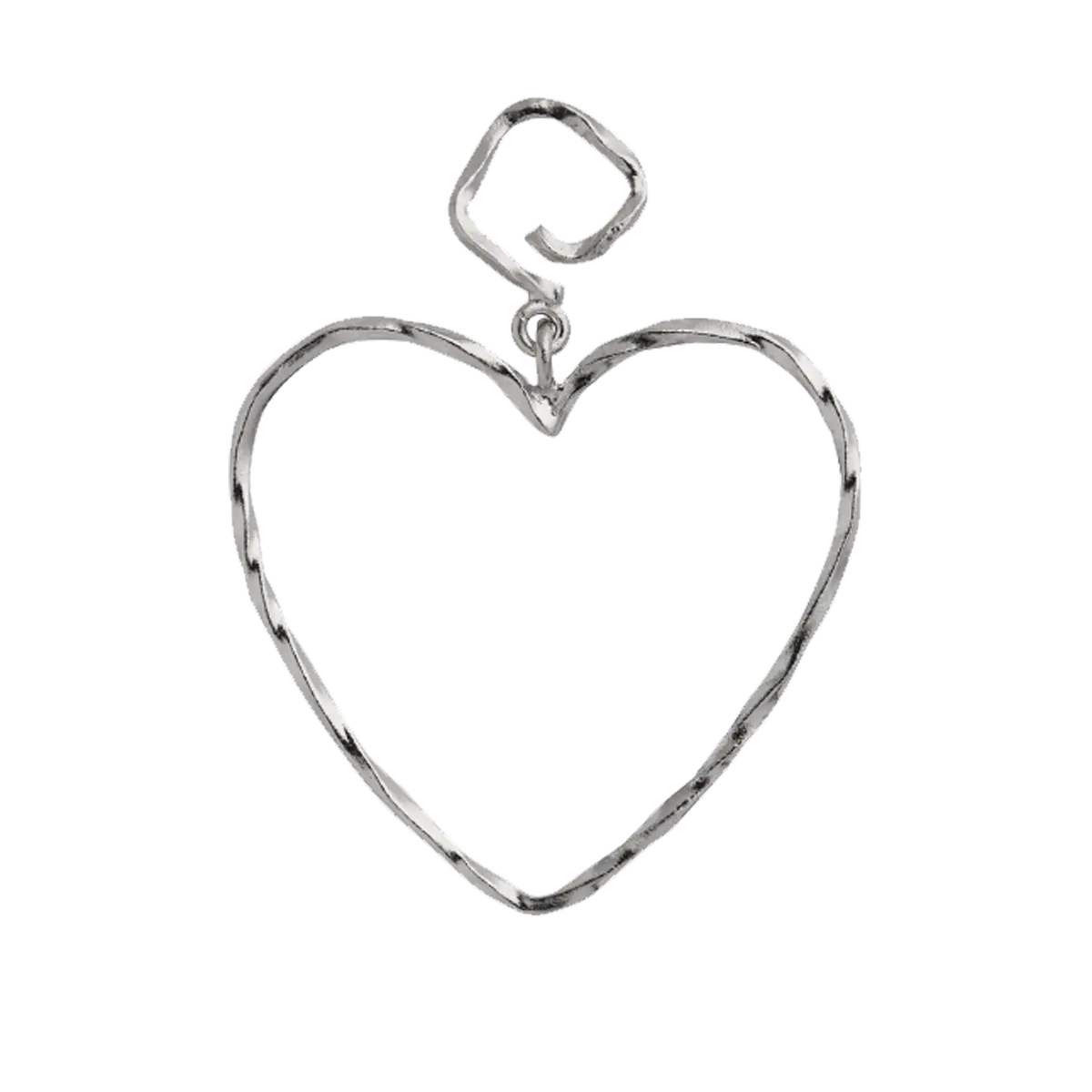 Funky heart ørering - Sølv fra Stine A Jewelry