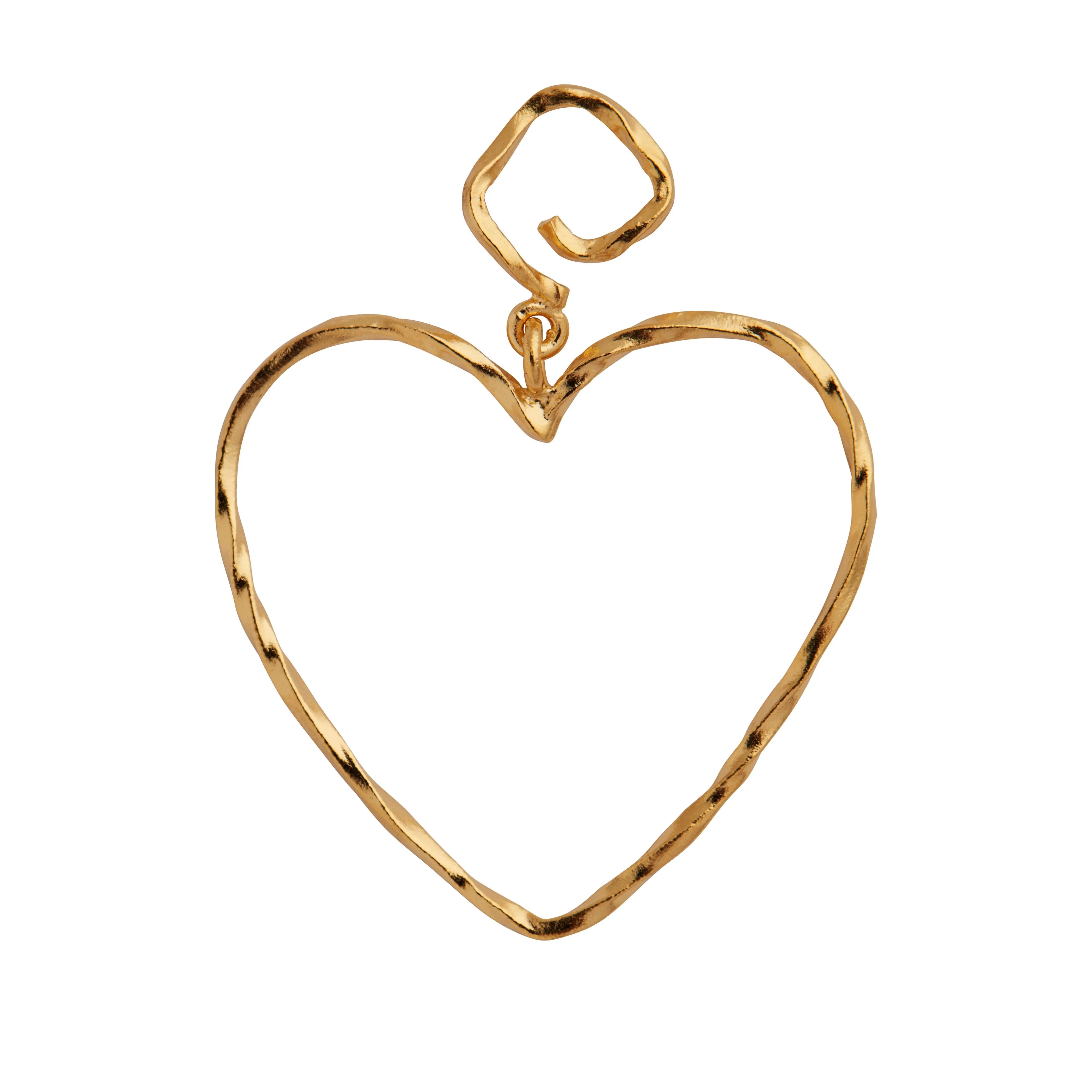 Funky heart ørering - Forgyldt fra Stine A Jewelry
