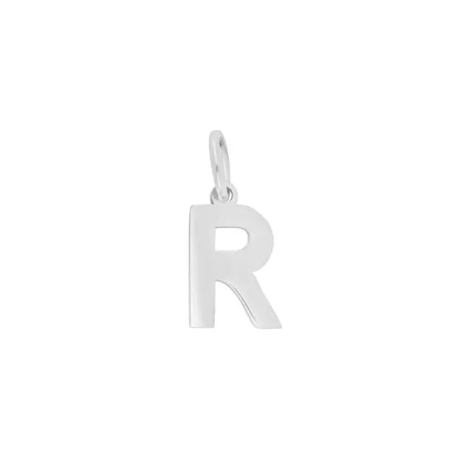 Rhod. sølvvedhæng bogstav - R fra Siersbøl