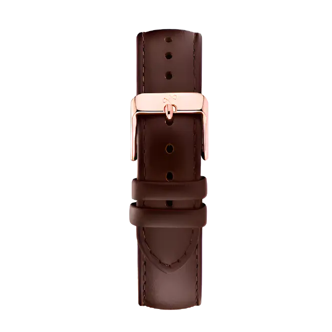 Pin Buckle urrem - Mørkebrunt læder fra About Vintage