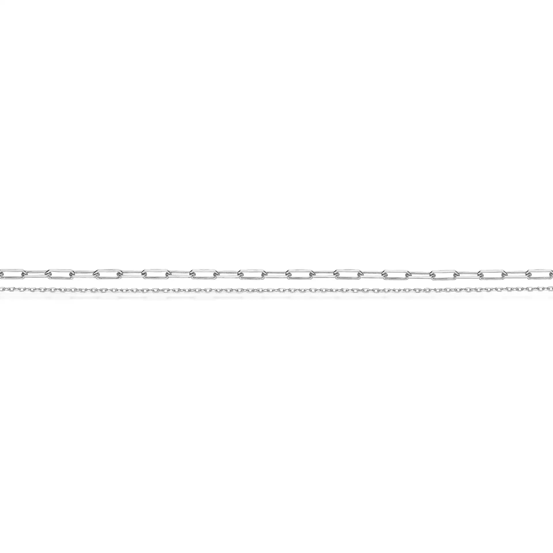 Ankelkæde Links/Rund Anker - Rhod. Sølv fra Scrouples Jewellery