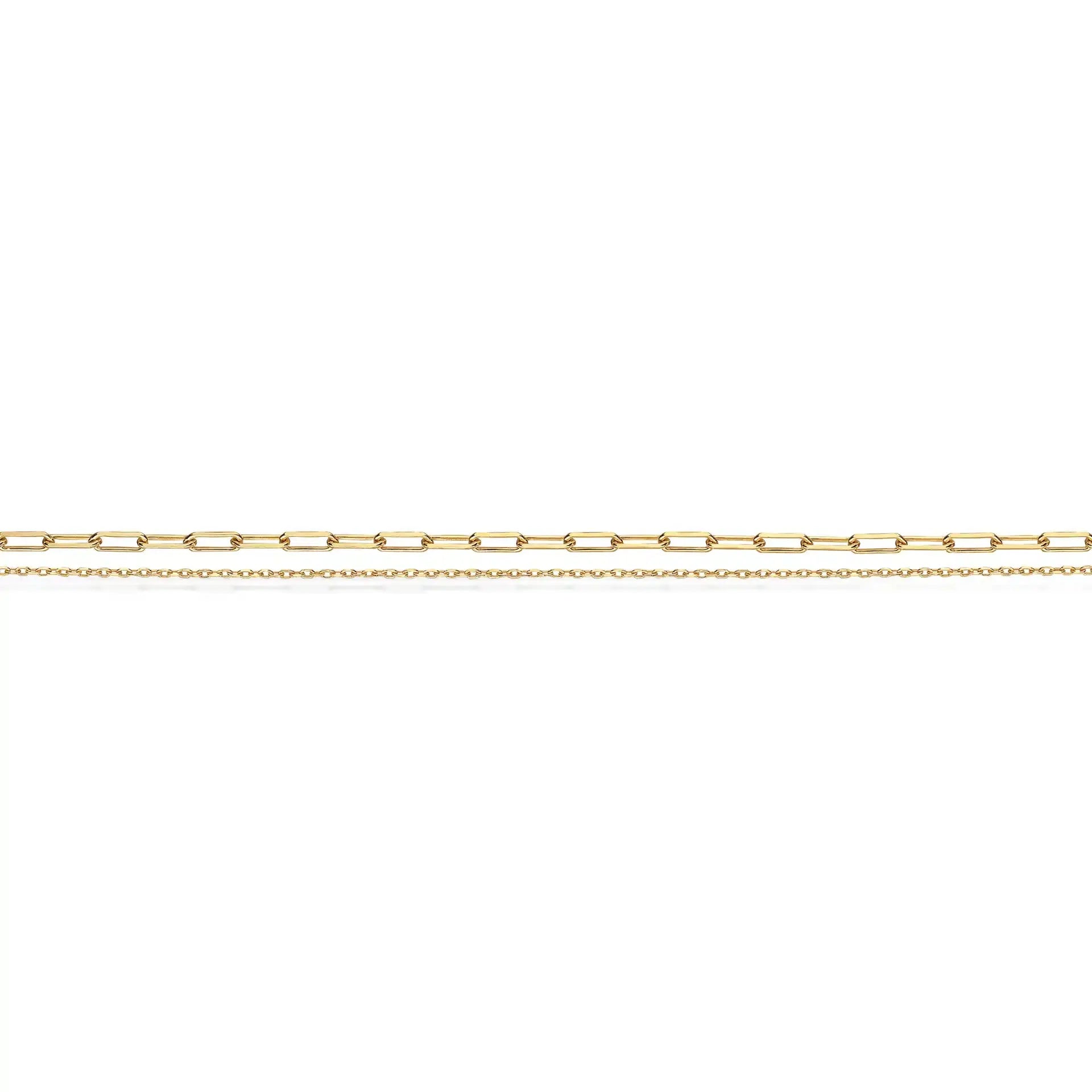 Ankelkæde Links/Rund Anker - Forgyldt fra Scrouples Jewellery