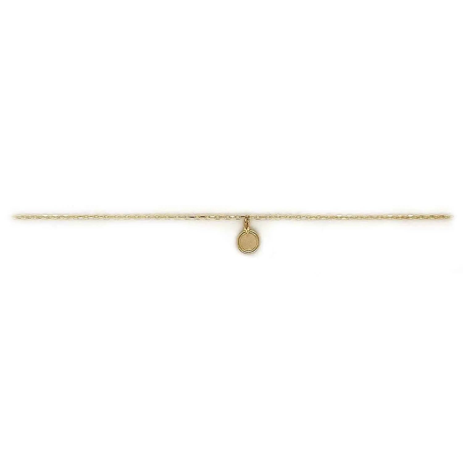 Ankelkæde m. polet - 8 kt. Guld fra Scrouples Jewellery