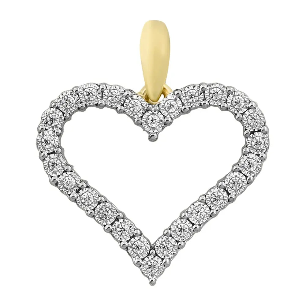 Heart diamond vedhæng 0,12 ct - 14 kt. fra Fine Essentials by Plaza