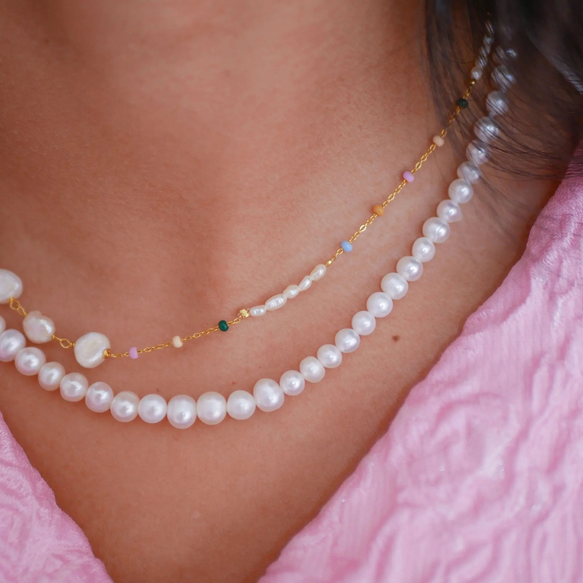Pearlie halskæde - Forgyldt fra Enamel