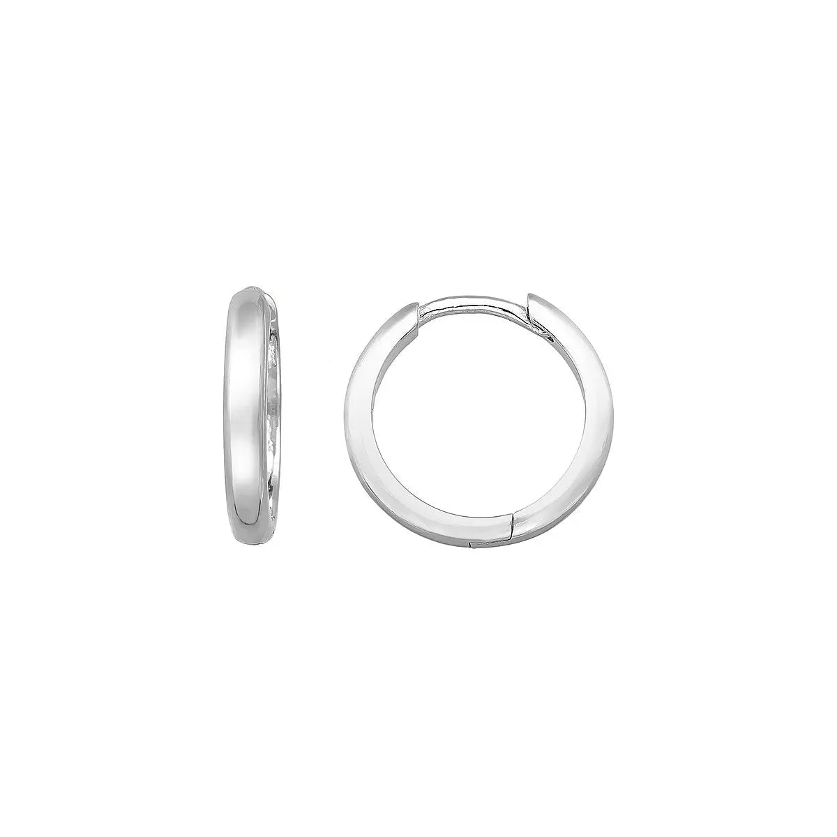 Simple round creoler 13mm - Sølv fra Lush Lush Jewelry