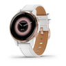 Venu 2S GPS, Wifi, Rose Gold + White, Leather fra Garmin