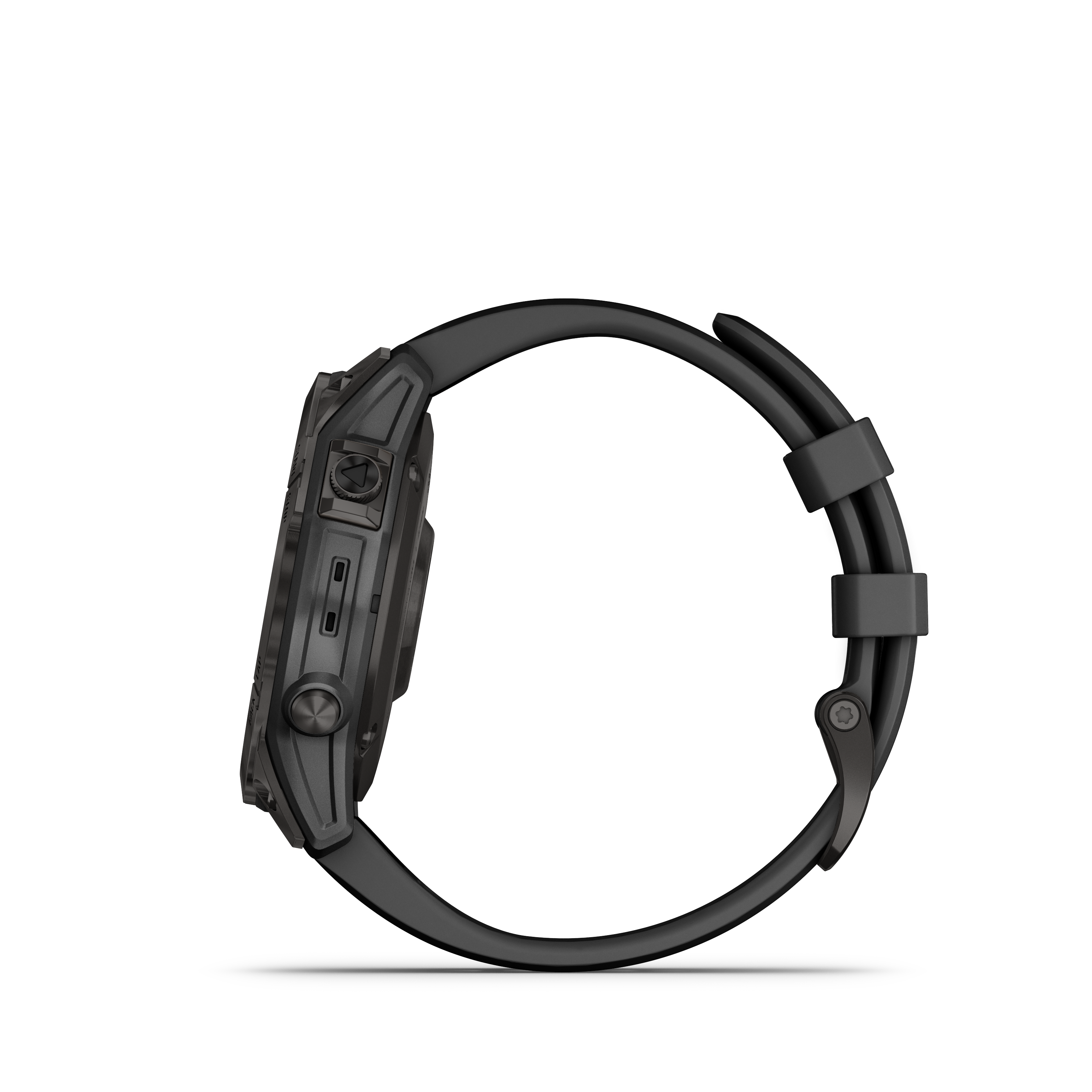 fenix 7 Sapph Sol Carbon Gray DLC Ti w/Black Band EMEA fra Garmin