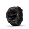fenix 7X Sapph Sol Carbon Gray DLC Ti w/Black Band EMEA fra Garmin