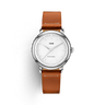 The Statesman - White Dial with Light Brown Strap fra ODE