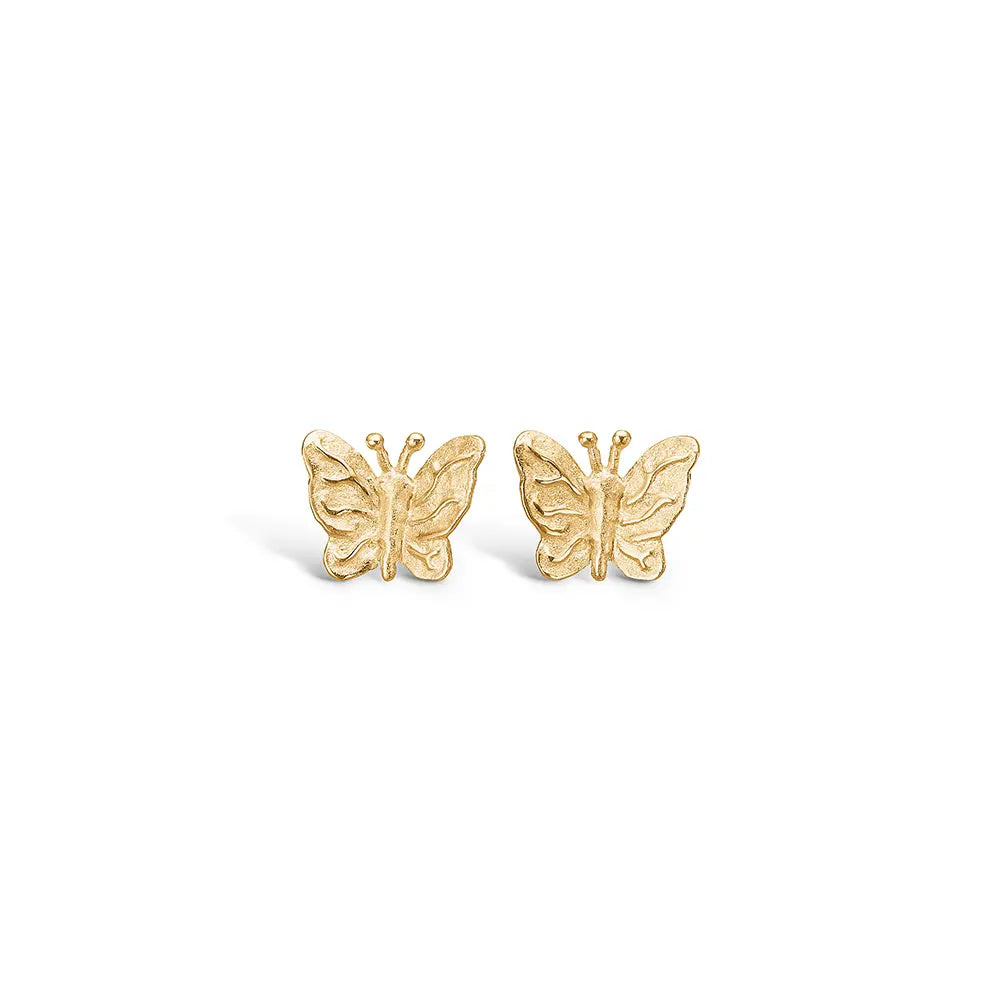 B-guld 9kt ørering sommerfugl fra Blossom Of Copenhagen