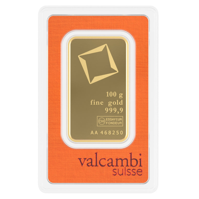 Guldbarre 100 gram Valcambi Suisse