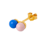 Double Color Ball Ørering - Forgyldt Messing fra LULU Copenhagen