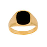 Herrering - 8 kt guld/Sort onyx fra Son Of Noa