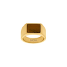 Ring m. Yellow Tiger Eye - Forgyldt Stål fra Son Of Noa
