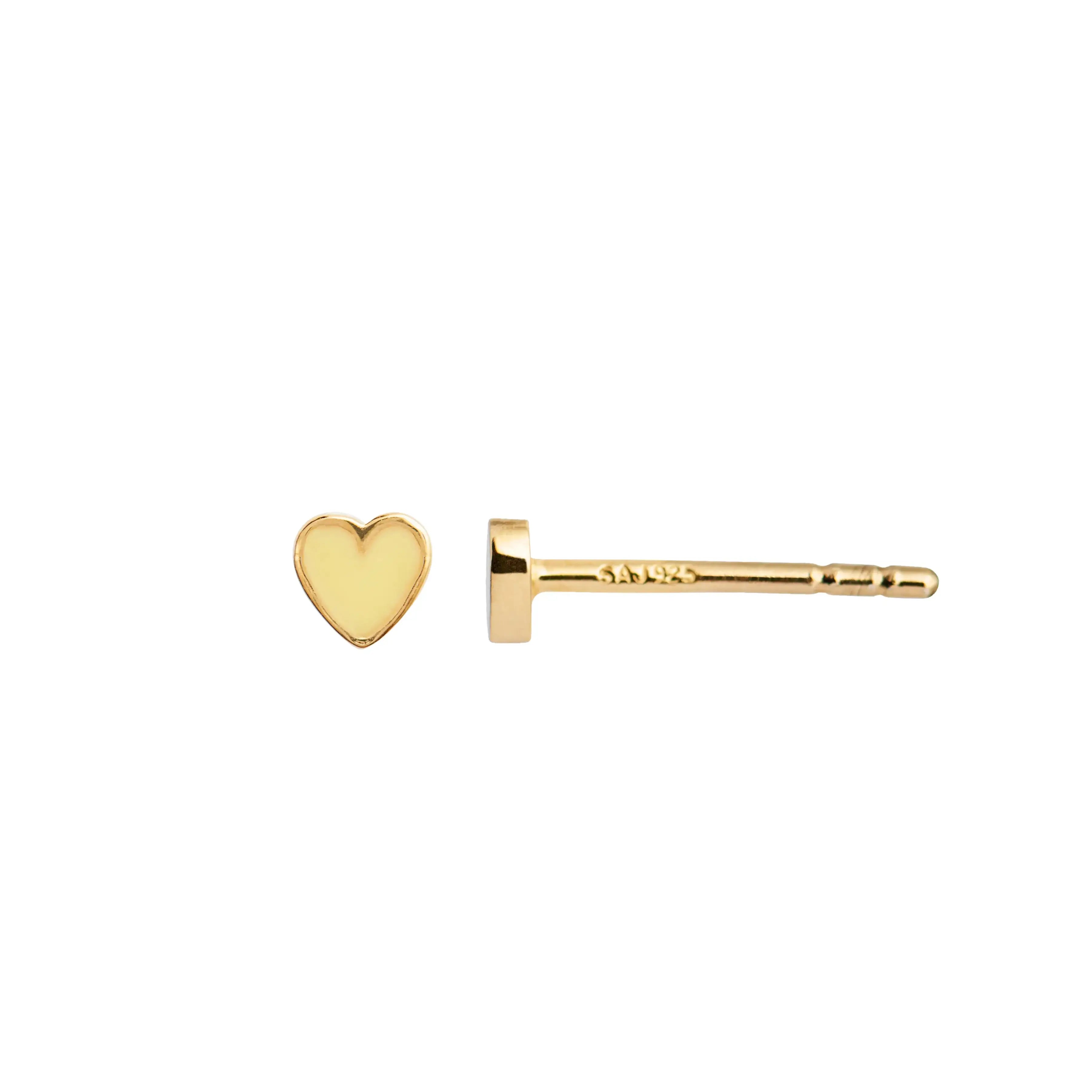 Petit Love Heart Yellow - Forgyldt fra Stine A Jewelry