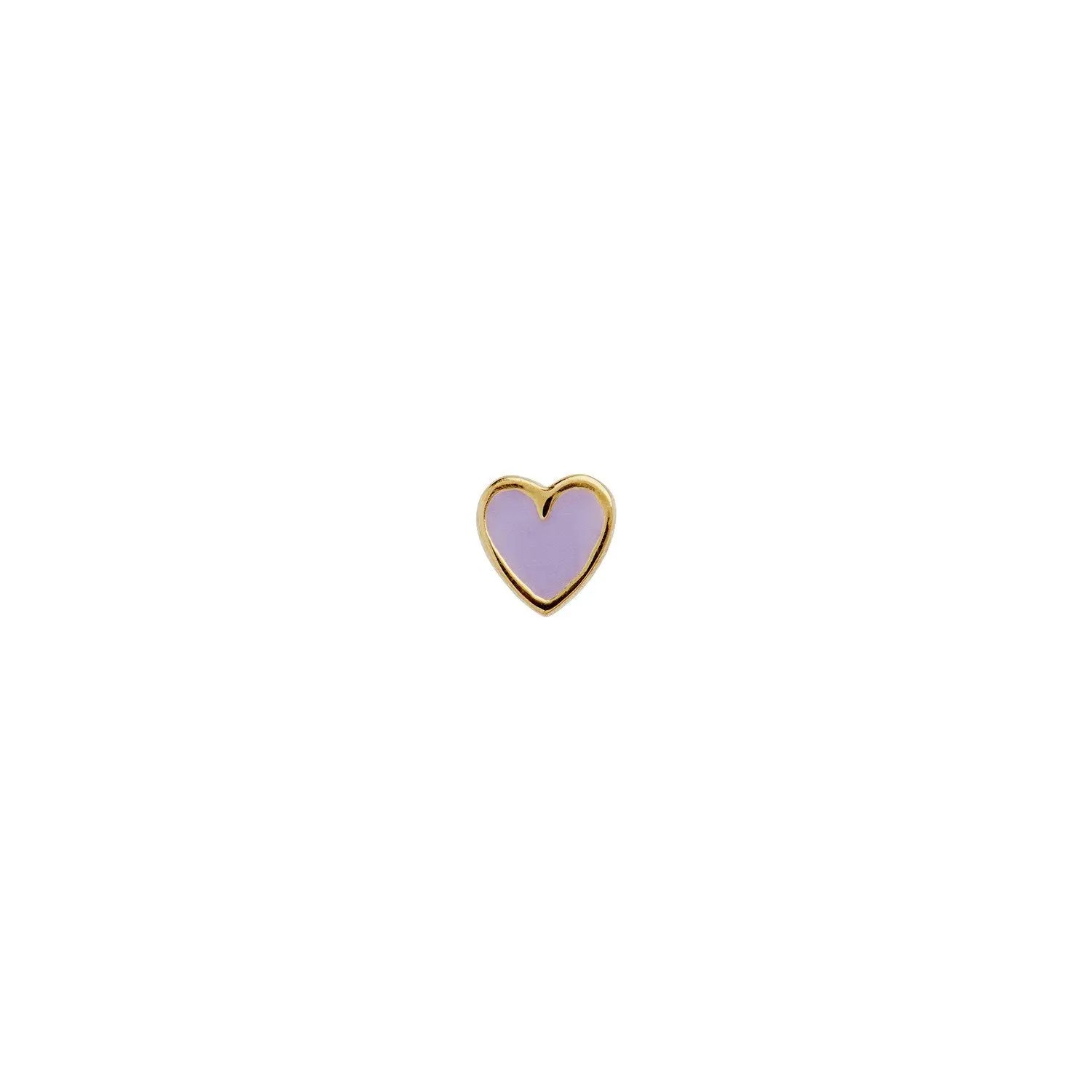 Petit Love Heart Purple Sorbet Ørestik - Forgyldt fra Stine A Jewelry