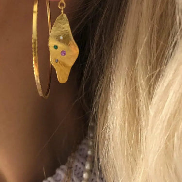 Big Etoile Creol Earring Gold fra Stine A Jewelry
