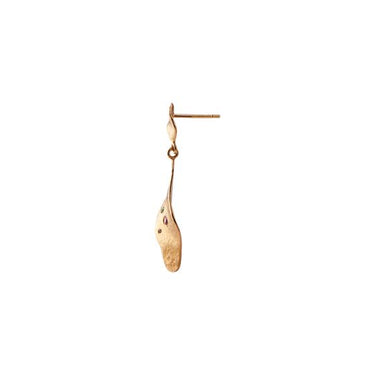 "	Dangling Ile De L'Amour Earring with Stones Gold"