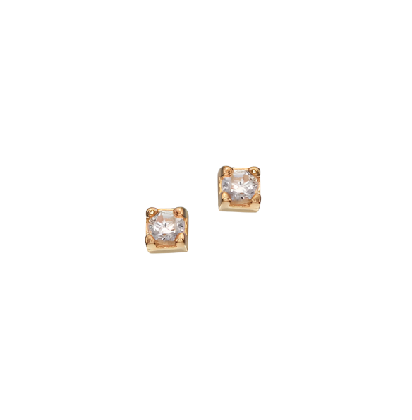 Ørepynt cubic zirkonia - 8 kt. Guld