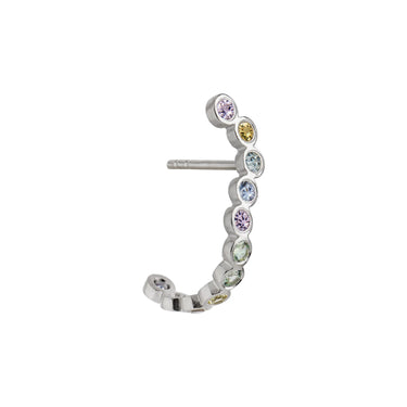 Candy Sparkle Hugging Right Creol - Sølv fra Stine A Jewelry
