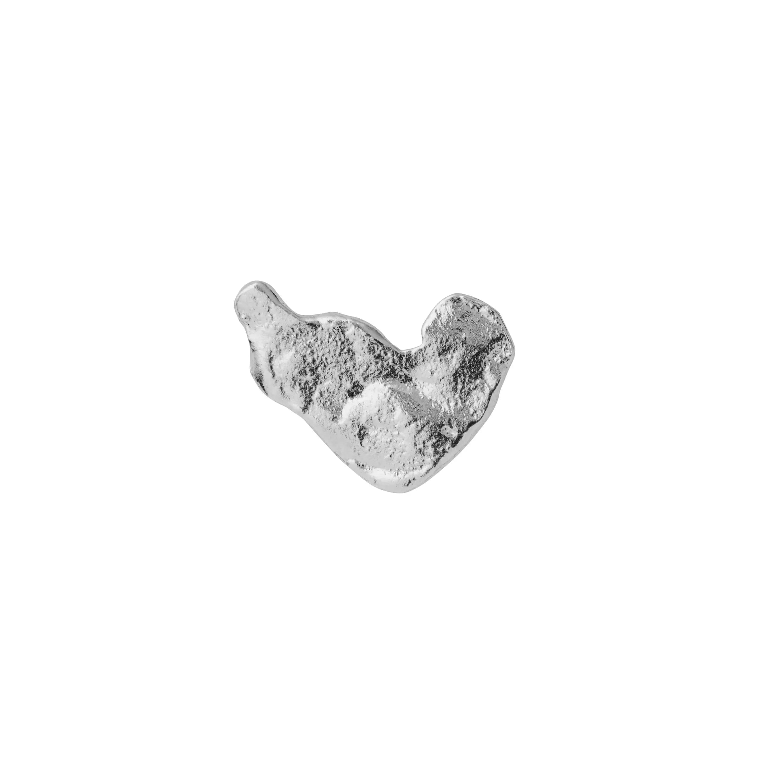 Petit gold splash disco heart ørering - Sølv fra Stine A Jewelry