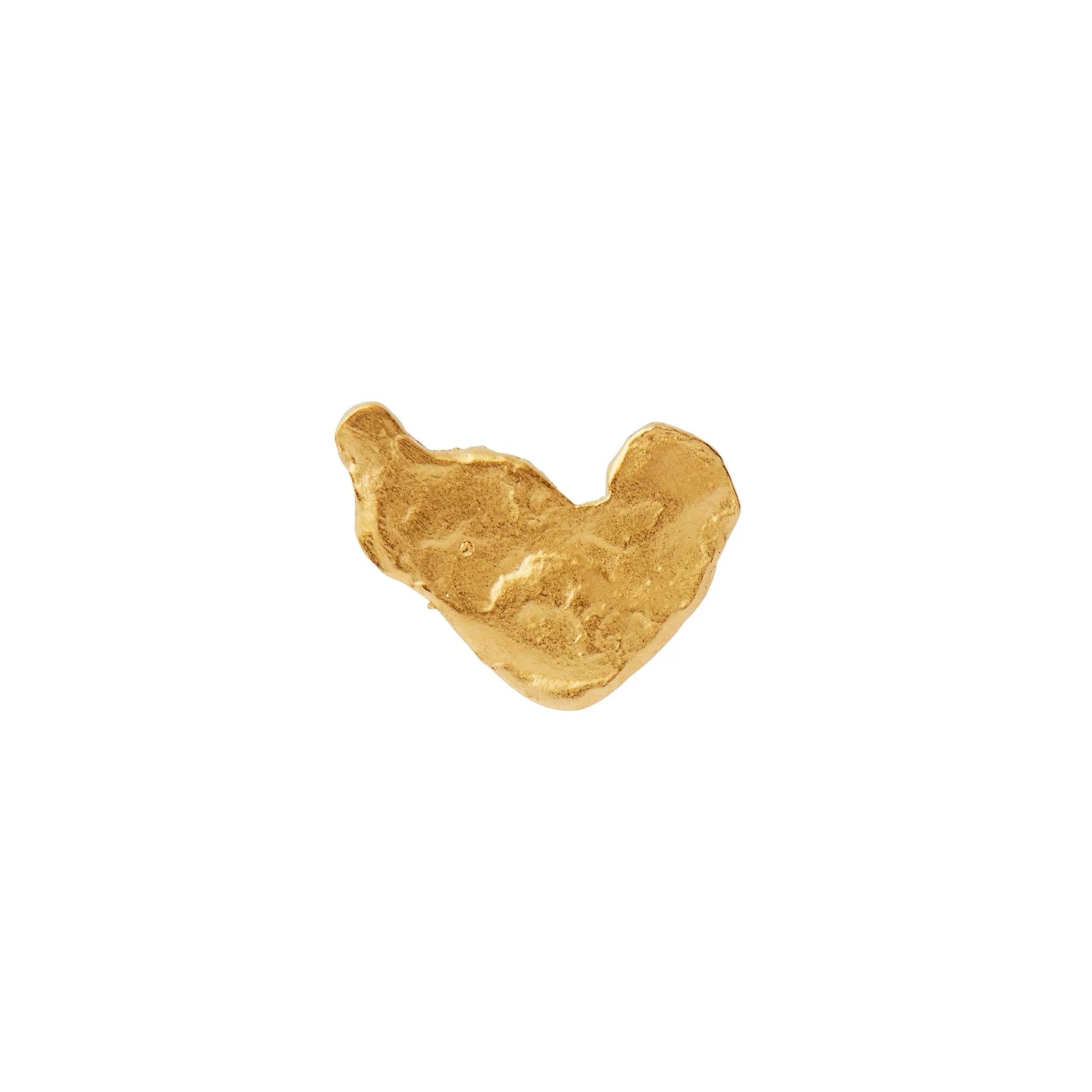 Petit gold splash disco heart ørering - Forgyldt fra Stine A Jewelry