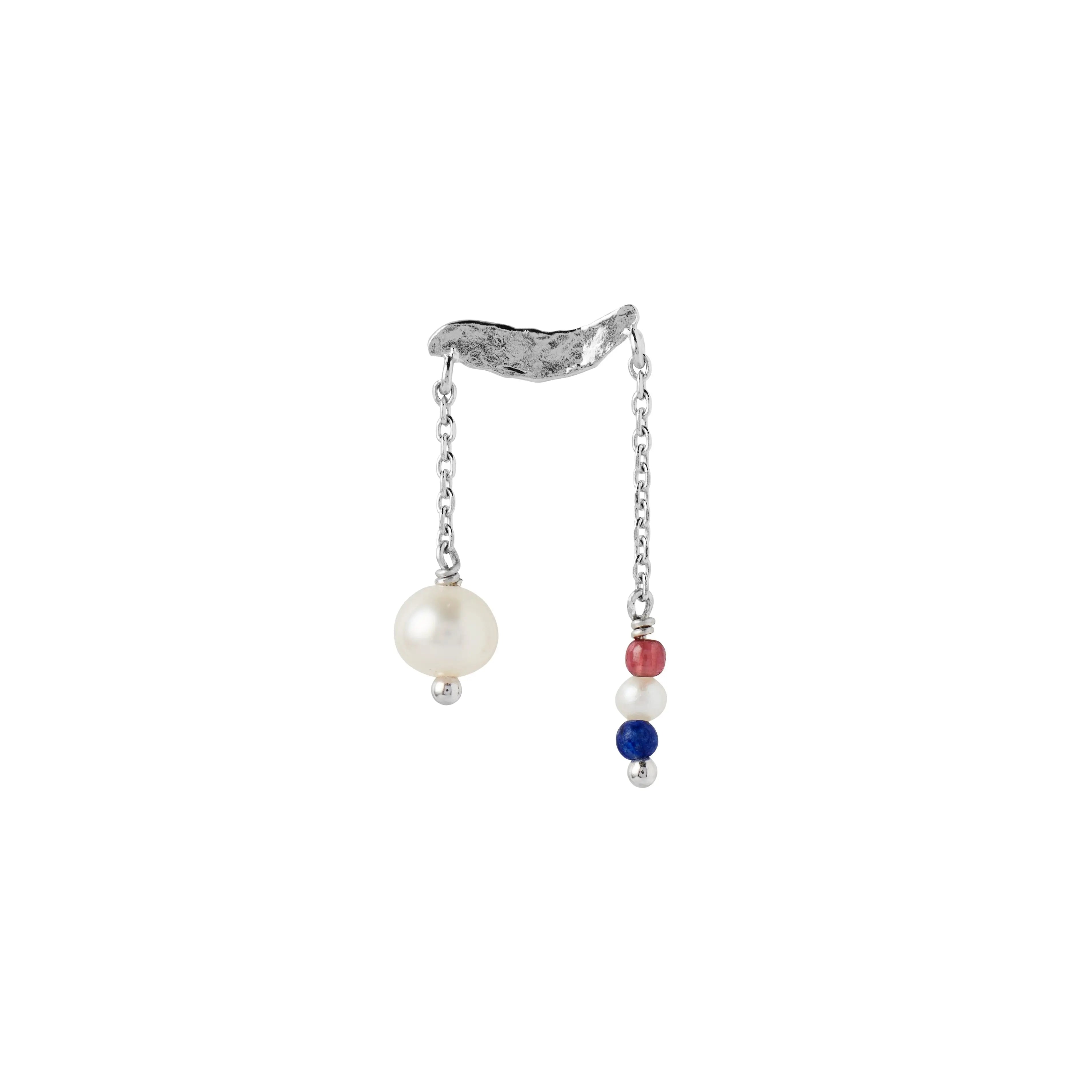 Petit gold splash chains & french kiss øreringe - Sølv fra Stine A Jewelry