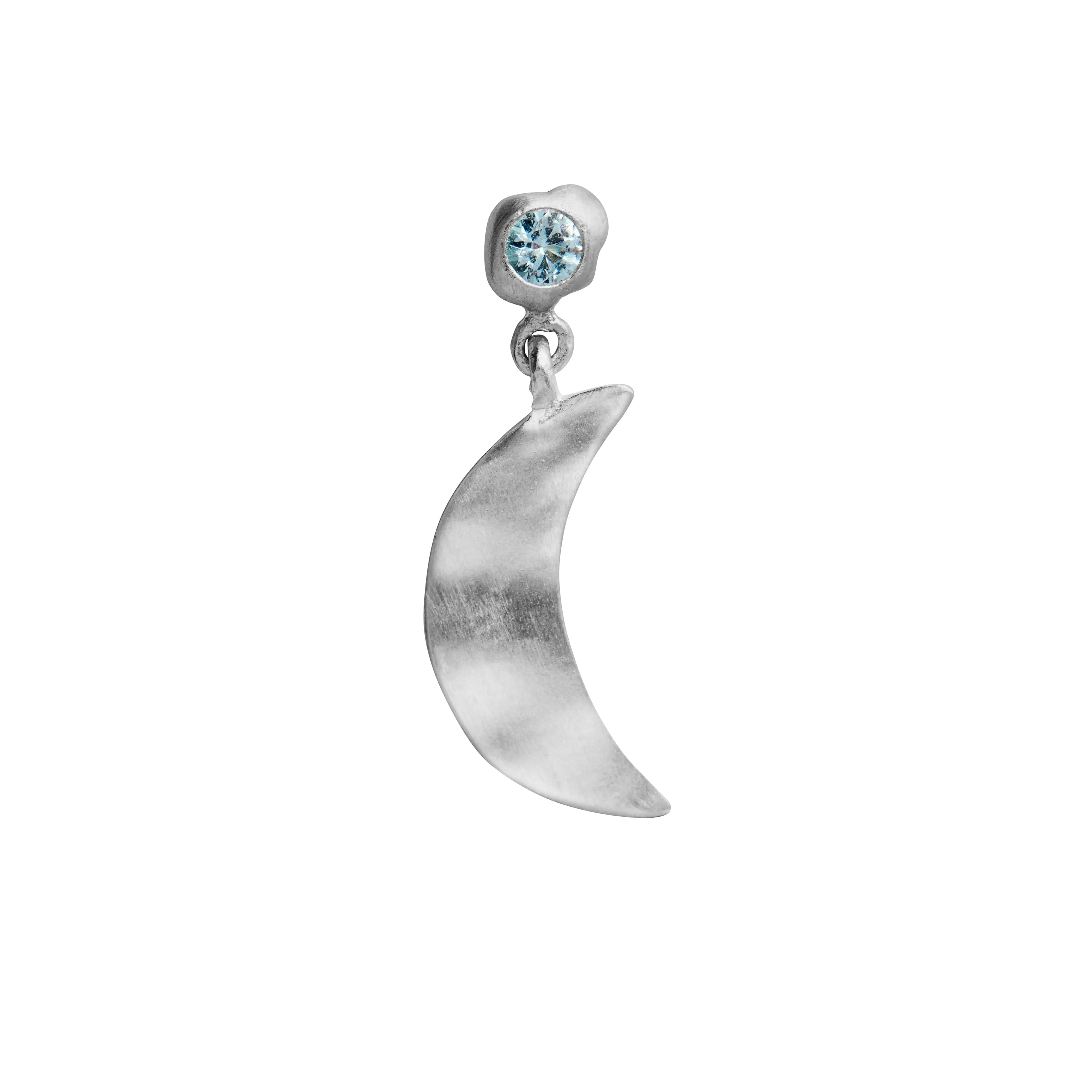 Big dot bella moon with blue lagune stone ørering - Sølv fra Stine A Jewelry