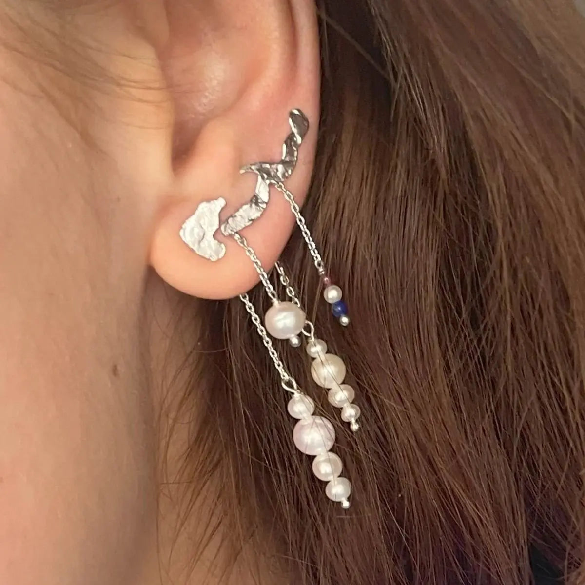 Petit berries behind ear ørering - Sølv fra Stine A Jewelry