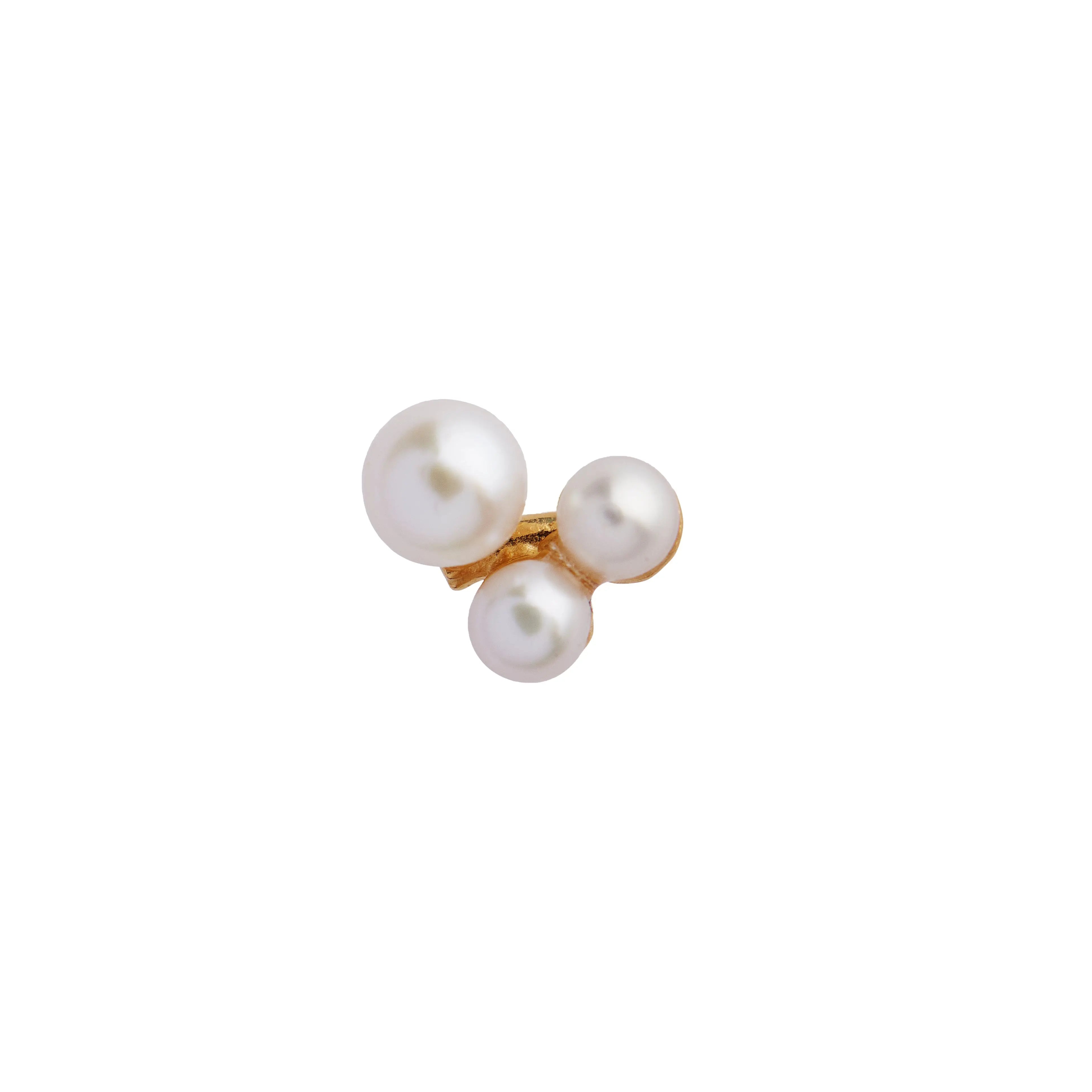 Three Pearl Berries Ørering - Forgyldt fra Stine A Jewelry