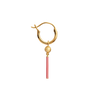 Huggie w. Disco Ball &amp; Pin Pink Enamel Ørestik - Forgyldt fra Stine A Jewelry