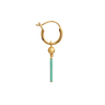 Huggie w. Disco Ball &amp; Mint Green Enamel Ørestik - Forgyldt fra Stine A Jewelry