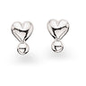 Ørepynt hjerte sølv fra Scrouples Jewellery