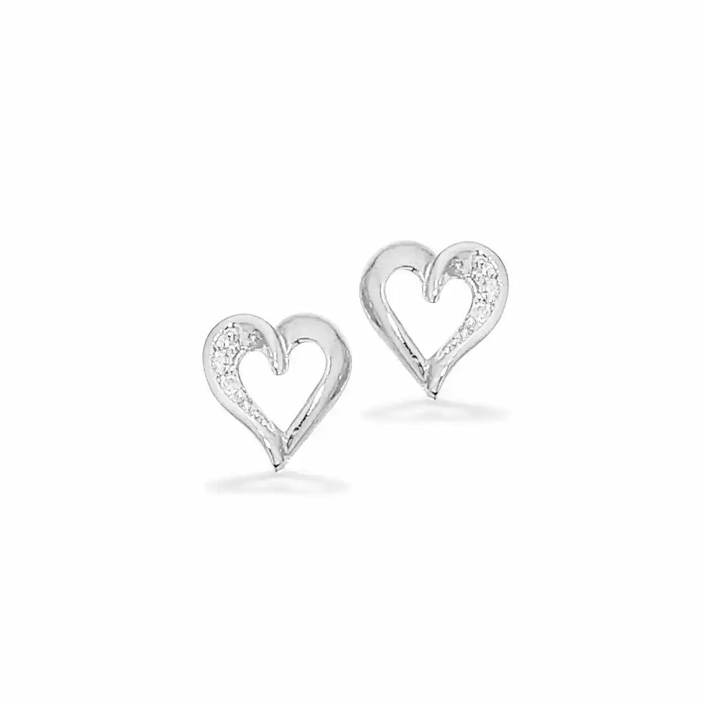 Ørepynt hjerte zir.sølv rh. fra Scrouples Jewellery