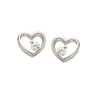 Ørepynt hjerte zirkonia - Sølv fra Scrouples Girls