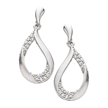 Ørehænger syn.zir sølv rh fra Scrouples Jewellery
