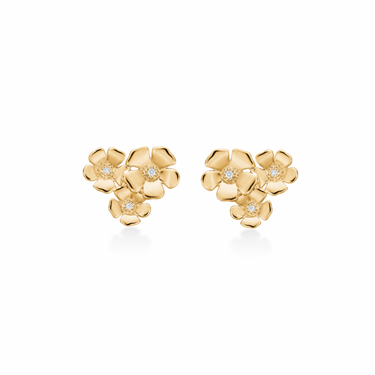 Fleur Øreringe - 14 kt