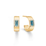 Indigo Øreringe light swiss blue topas - 14 kt Guld fra Mads Z Gold Label