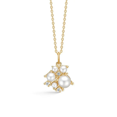 Diamond Cloud perle vedhæng m. 0,054 ct.W.SI - 14 kt. fra Mads Z Gold Label