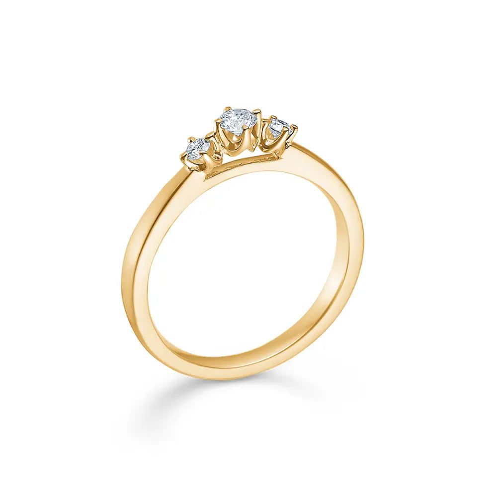 Crown Trinity ring 0,17 ct. - 14 kt. Guld fra Mads Z Crown