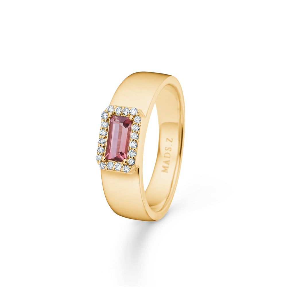 Indigo Ring Pink Turmalin - 14 kt. Guld fra Mads Z Gold Label