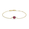 Cabochon armbånd m. rubin - 14 kt. guld fra Mads Z Gold Label