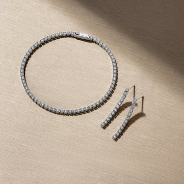 Diamante Øreringe - 14 kt. Hvidguld