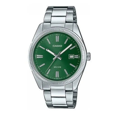 Basic 2784 Ur - Sølv/Grøn fra Casio