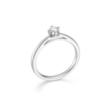 Crown Ring 0,16 ct. - 14 kt. Hvidguld fra Mads Z Crown
