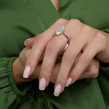 Classic Solitairering 5,09 ct. - 18kt Hvidguld