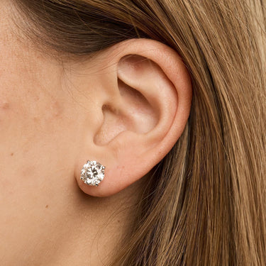 Øreringe - 14 kt. Hvidguld